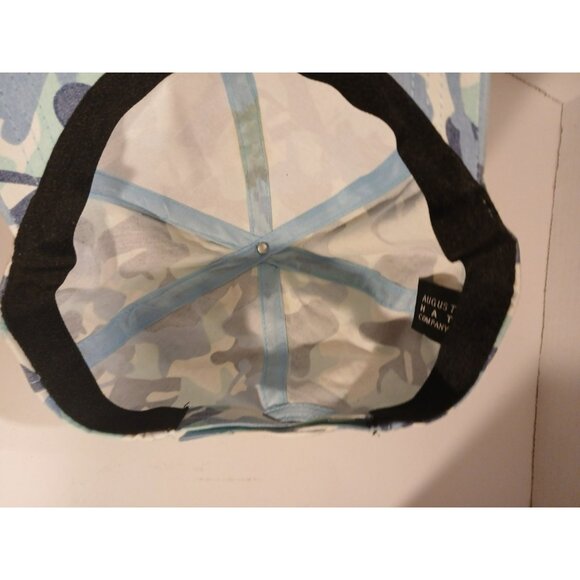 August Hat Company Blue Camo Adjustable Hat H6 - Picture 7 of 7